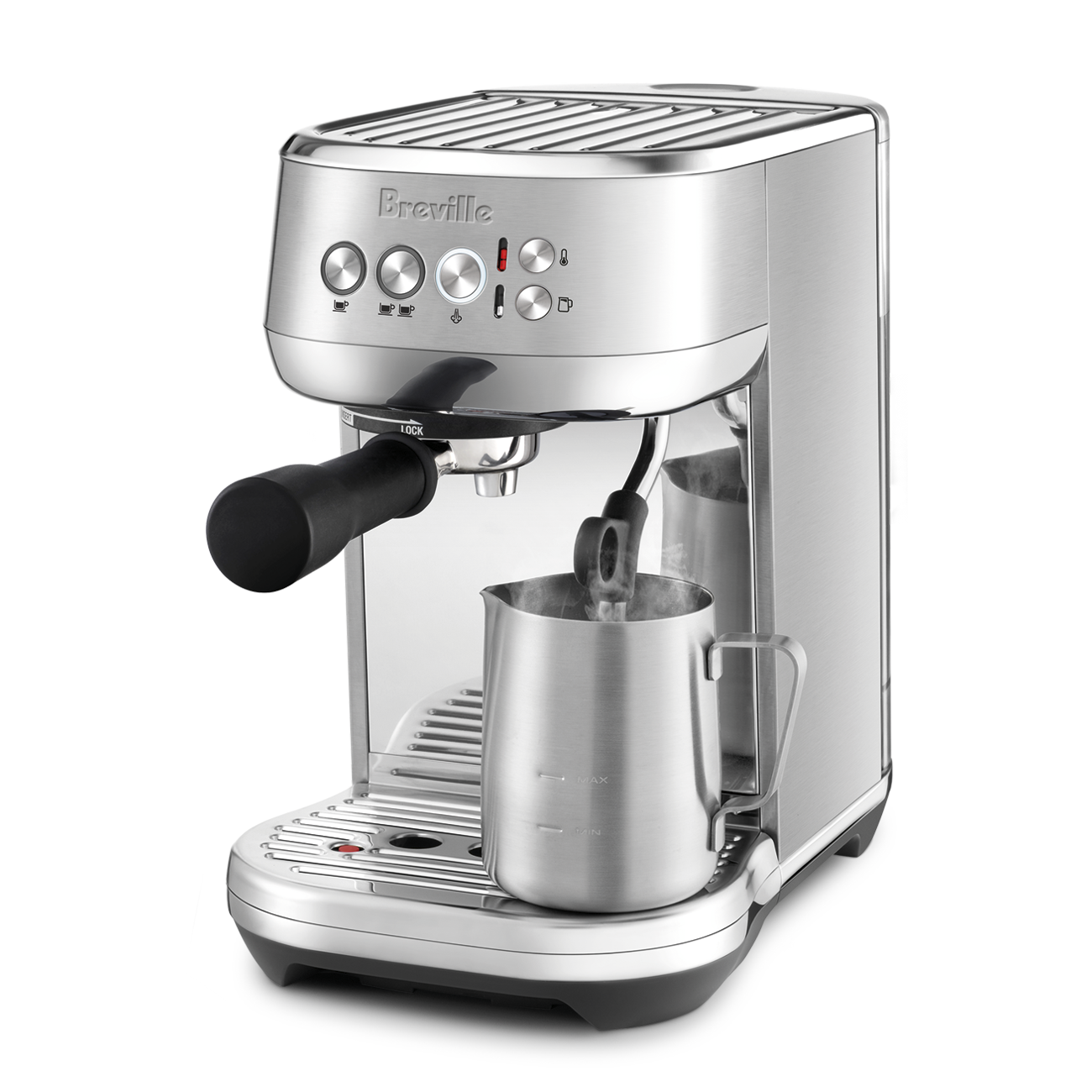 Breville official right-profile view of the Bambino Plus BES500