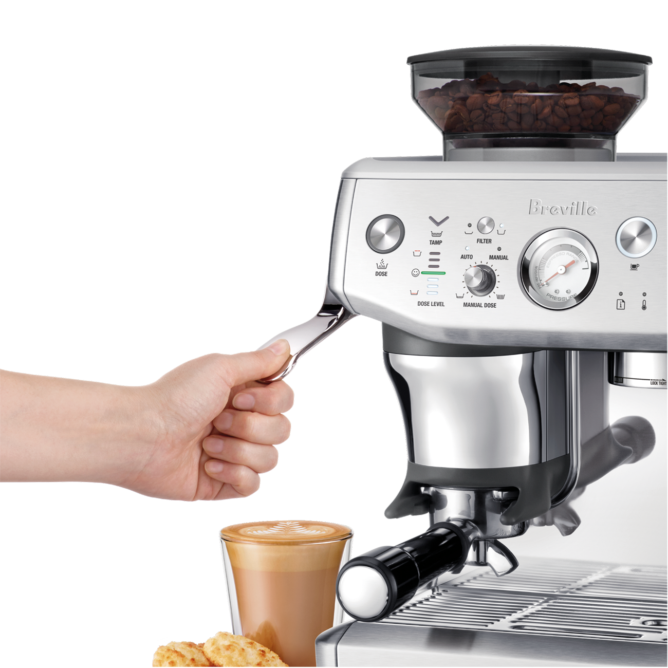 Sage Barista Express Impress — vue détaillée 1 (Breville officiel)