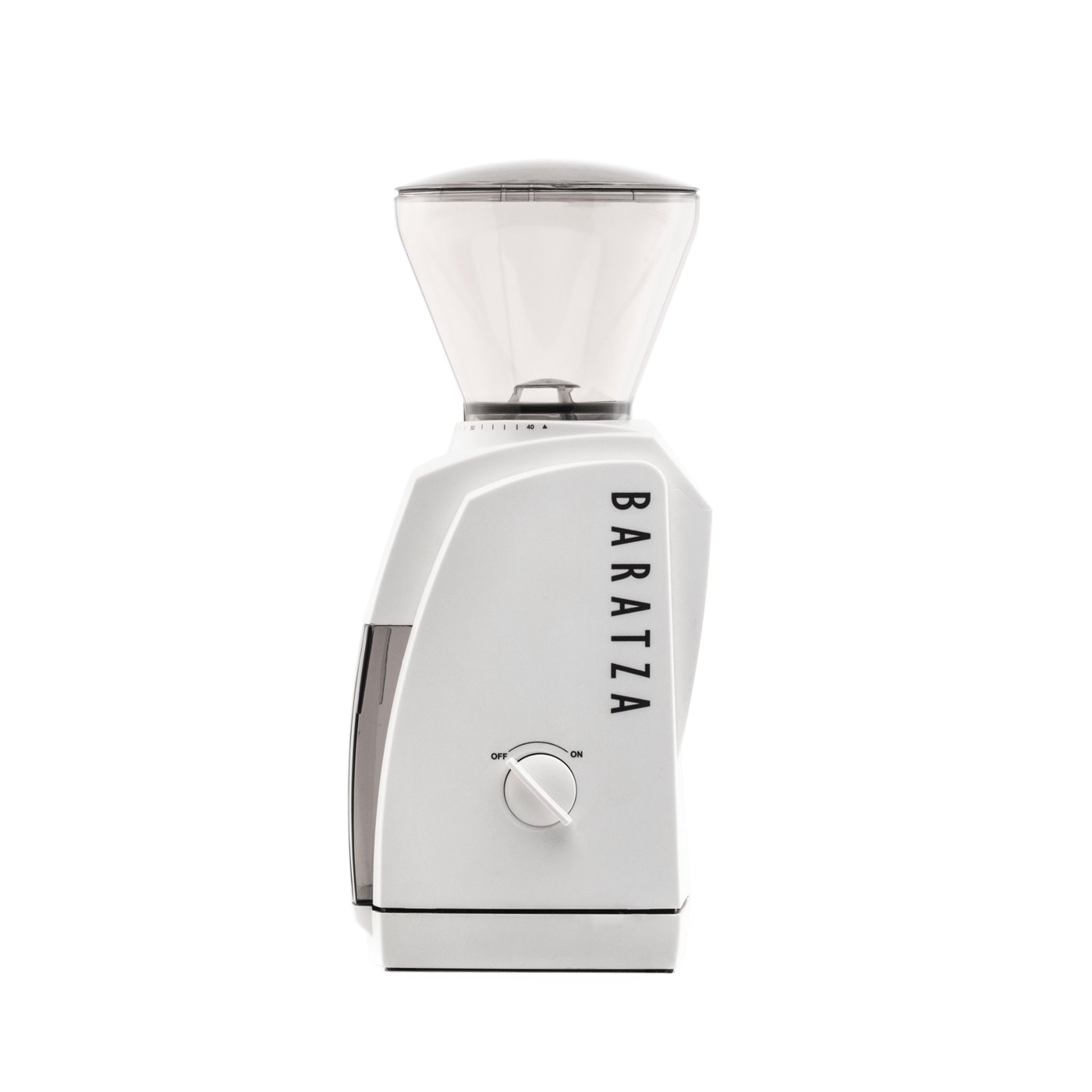 White Baratza Encore side view with grind control