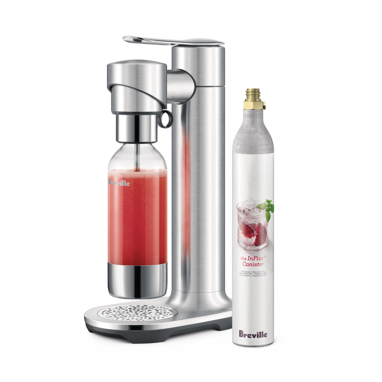 the InFizz™ Fusion, CO₂ bundle - Brushed Stainless Steel