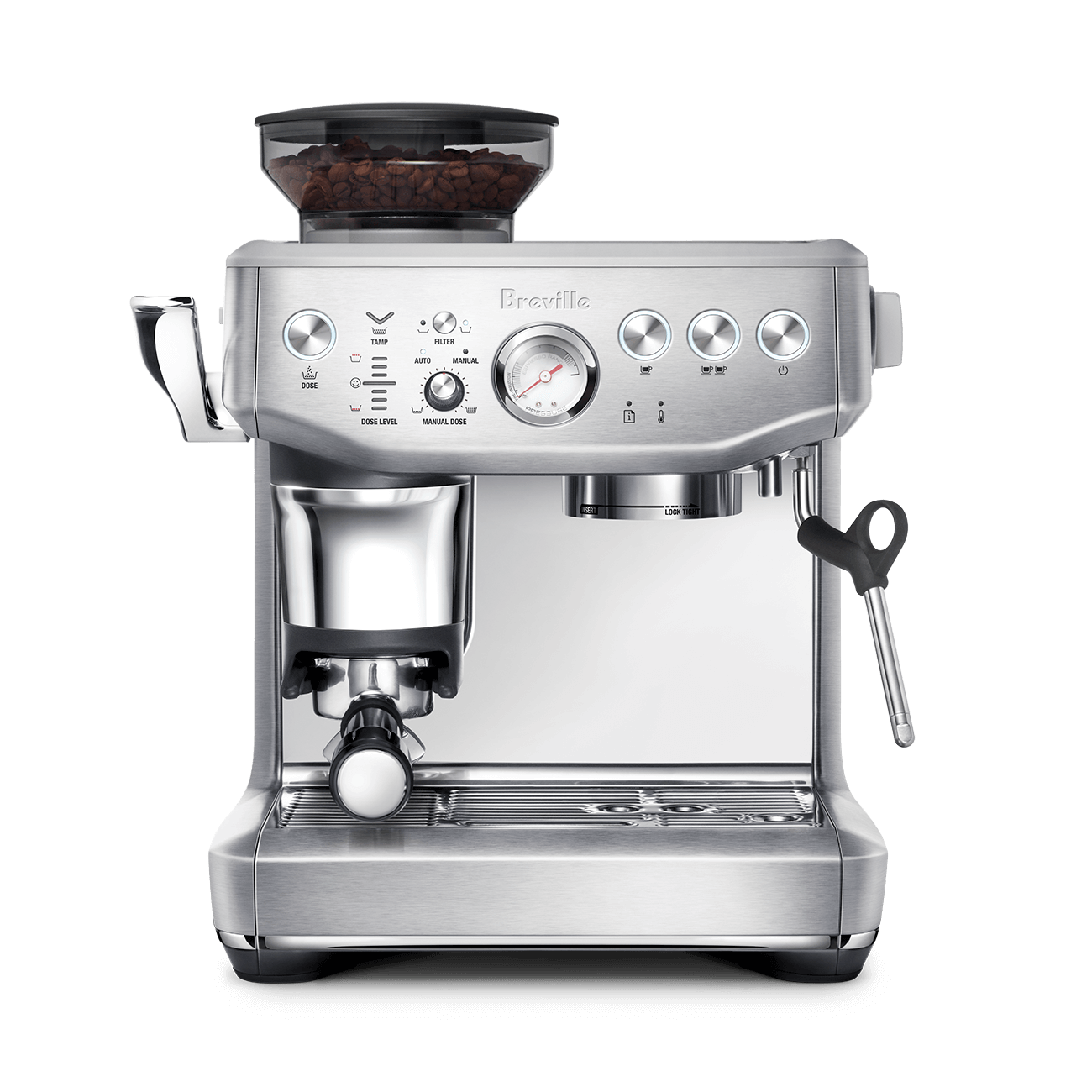 the Barista Express® Impress - Brushed Stainless Steel