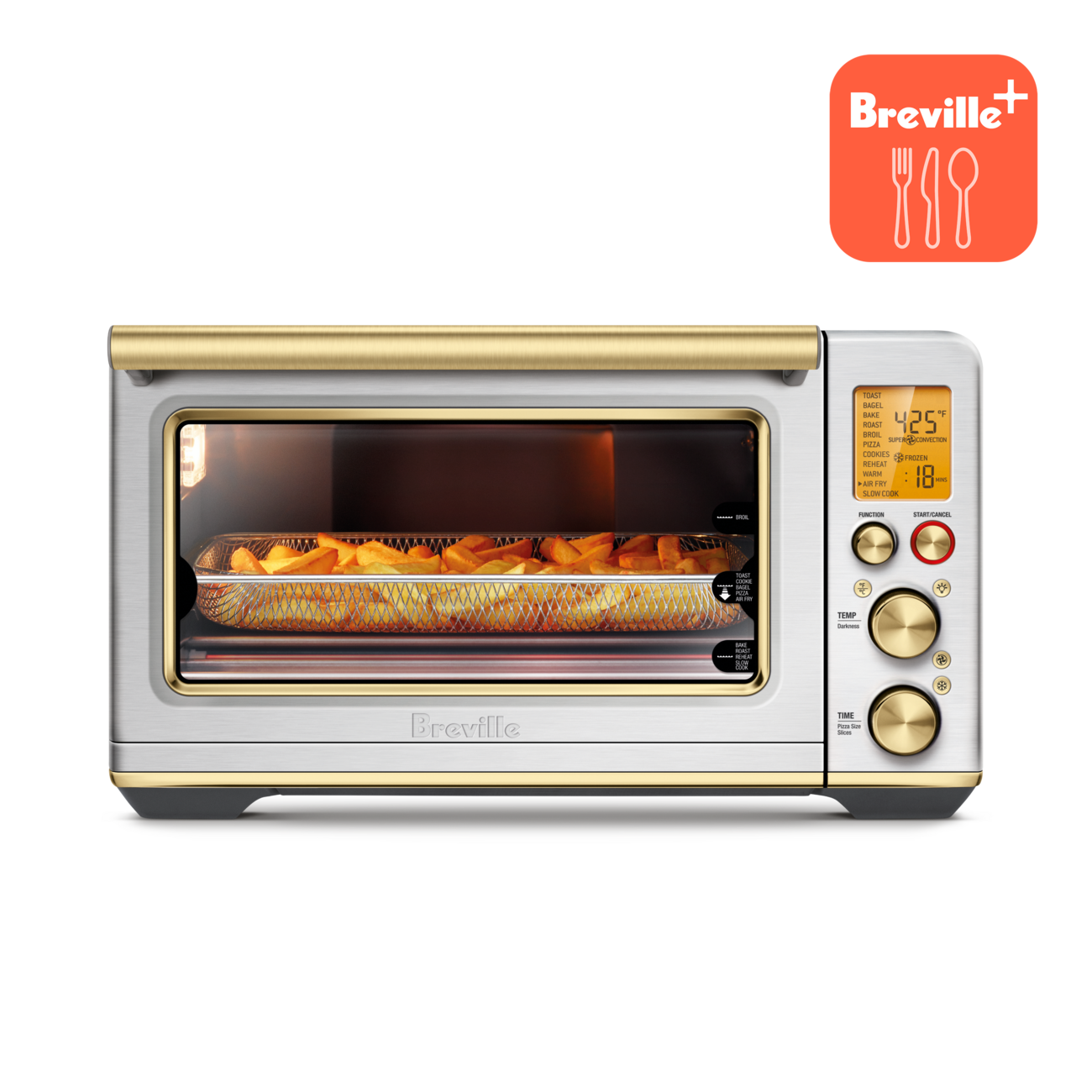 the Smart Oven® Air Fryer - Brushed Stainless Steel Brass