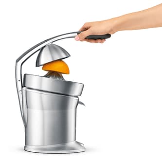 the Citrus Press™ Pro Sapmachines in Zilver pershendel met dubbelvoudige veiligheidsschakelaar