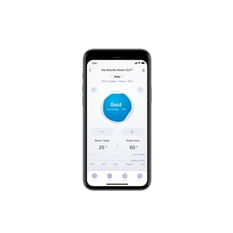 Mobile phone displaying the mobile app.