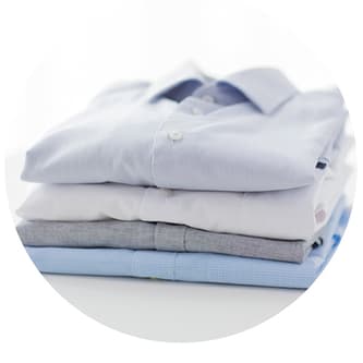 Folded laundry stacked on a pile