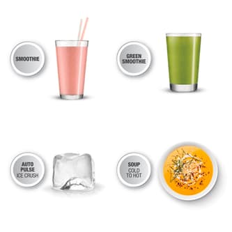 the Q™ Standmixer in Rauchiges Hickorybraun 4 "one-touch-programme"