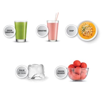 the Super Q™ Standmixer in Gebürsteter Edelstahl 5 "one-touch-programme"