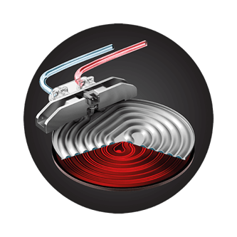 Close up of the thermoJet® heating system