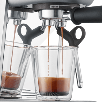 Espresso extraction into a cup