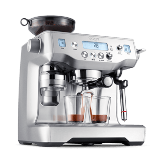 the Oracle Espresso Machine angle shot.