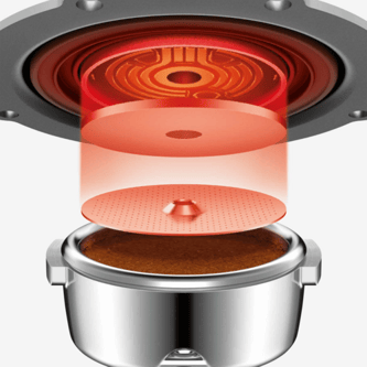 ThermoJet® heated group head for professional level temperature control