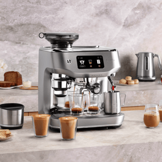 the Oracle™ Dual Boiler in Brushed Stainless Steel