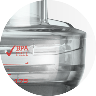 Close up of the BPA-free icon on the bowl