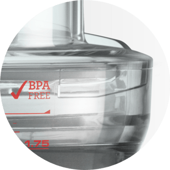 The ultra-durable BPA-free bowl and lid