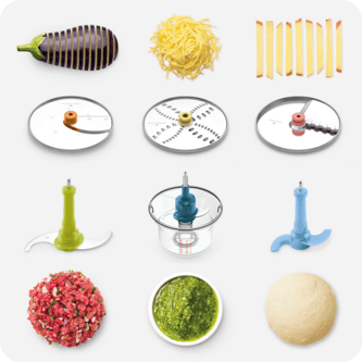 assortment of blender parts and foods