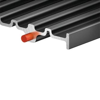 Close up of heating element within the plate.