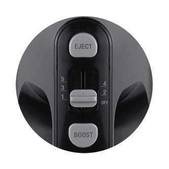 5 Variable Speeds and Turbo Boost Button