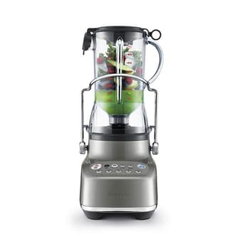 Vegetables, fruit and ice being blended in the 3x Bluicer.