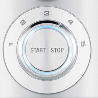 Start/stop button and variable speeds (1 to 5).