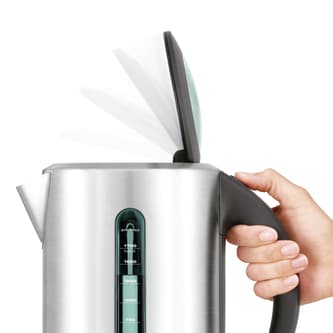 the Soft Top™ Pure Kettle in Brushed Stainless Steel soft top™ lid