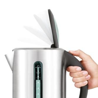 Cup of tea made from the kettle, kettle will shut off once water is boiled.