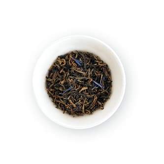 Bowl of tea leaves to be prepared to make tea using customized setting.