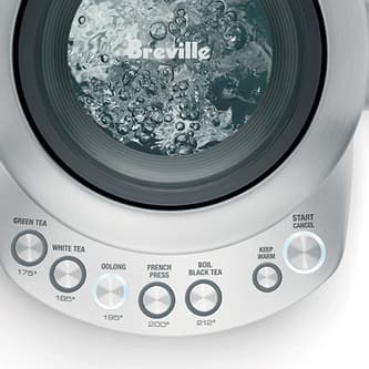 Top view of kettle showing selections of buttons, including to keep kettle warm.