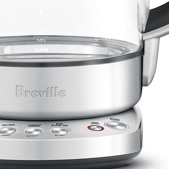 Base of kettle indicating highlighting the keep warm button.