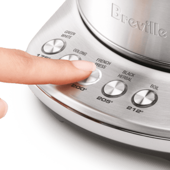 Someone pressing one of the varietal setting buttons