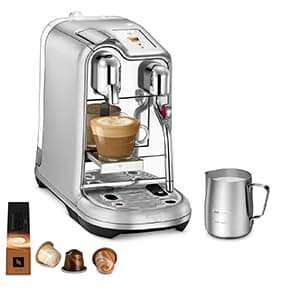 the Creatista™ Pro brushed stainless steel CAFÉ STYLE COFFEE AT HOME