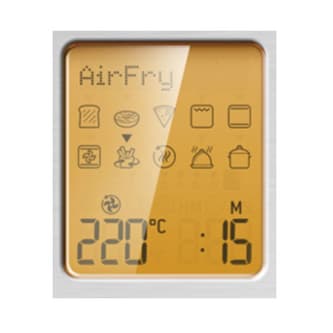 the Smart Oven™ Air Fry in Brushed Stainless Steel LCD display