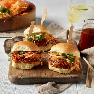 Perfect burgers on the wooden top