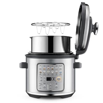 Product includes trivet and inner cooking bowl.