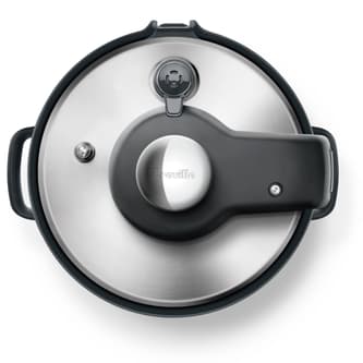 Pressure release valve showing on lid.