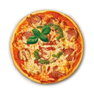 Pizza baked previously in the oven