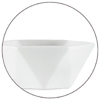 The bright white, ceramic Bubble Liquid™ dish