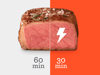 Meal prepared in half the time