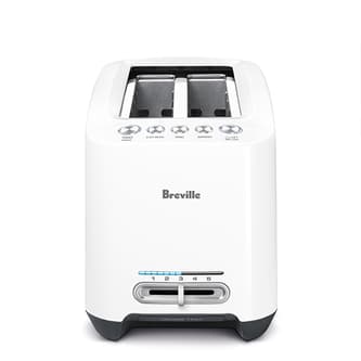 Front and top view of toaster displaying level indicator.
