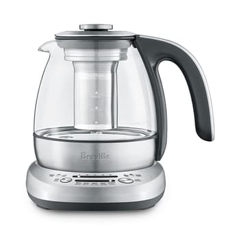 Side view of kettle with infuser.