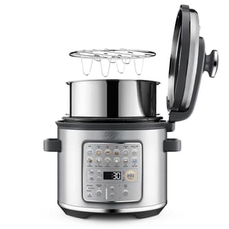 Product includes trivet and inner cooking bowl.