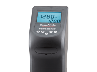 LCD screen shows the current water temperature and set point.