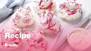 How To Make Pink Marble Meringues