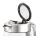 Close up of the stainless steel mesh filter and compact spout