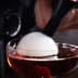 Bubble on top of a glass
