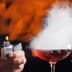 Smoke on top of a glass