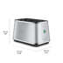 Angled view of the Eye Q™ Auto 2 Slice with dimensions