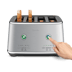 A hand reached out to press a button of the Eye Q™ Auto 4 Slice